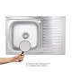 Кухонна мийка Brinex 5080-L 0,6 мм Satin (BRIN5080LSAT06)