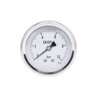 Манометр гліцериновий Thermo Alliancе Forte d63 мм, 1/4"З із заднім підключенням (латун.) 0-10 бар TAF171G10B