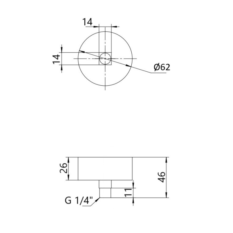 Манометр із гліцерином Thermo Alliancе Forte 10 бар, 1/4"З, нижнє підключення TAF170G10B