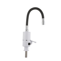 Проточний кран-водонагрівач з гнучким виливом для кухні  Lidz Warm 065  LDWAR065GRE49096 White/Grey