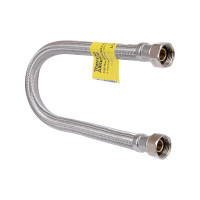 Шланг для води Thermo Alliance Forte D10 (посилений) 20 см, нерж. оплетення 1/2"x1/2" ВВ TAF384W20