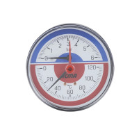 Термоманометр Icma 1/2" 0-6 бар, заднє підключення №259