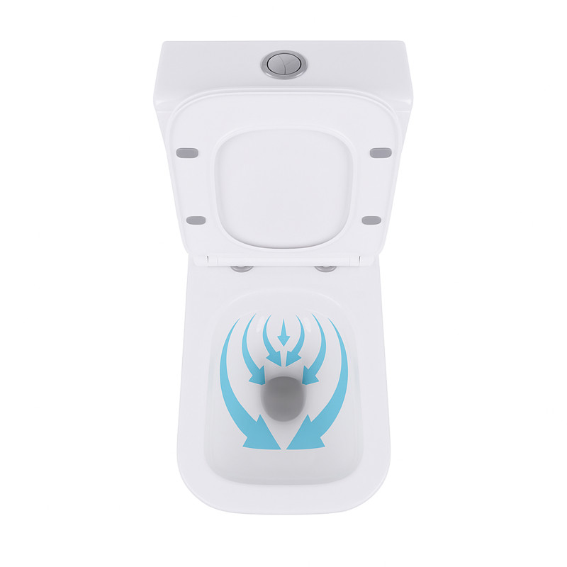Унітаз-компакт Qtap Crow безобідковий з сідінням Soft-close QT05222170W