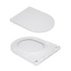 Унитаз напольный Qtap Presto безобідковий з сідінням Soft-close QTPRE27W51022