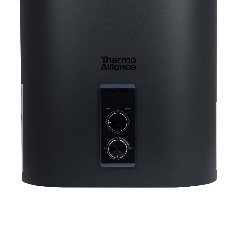 Водонагрівач електричний Thermo Alliance 80 л Black, плоский вертикальний, мокрий ТЕН 2 кВт (0,8+1,2) DT80V20G(PD)/2В
