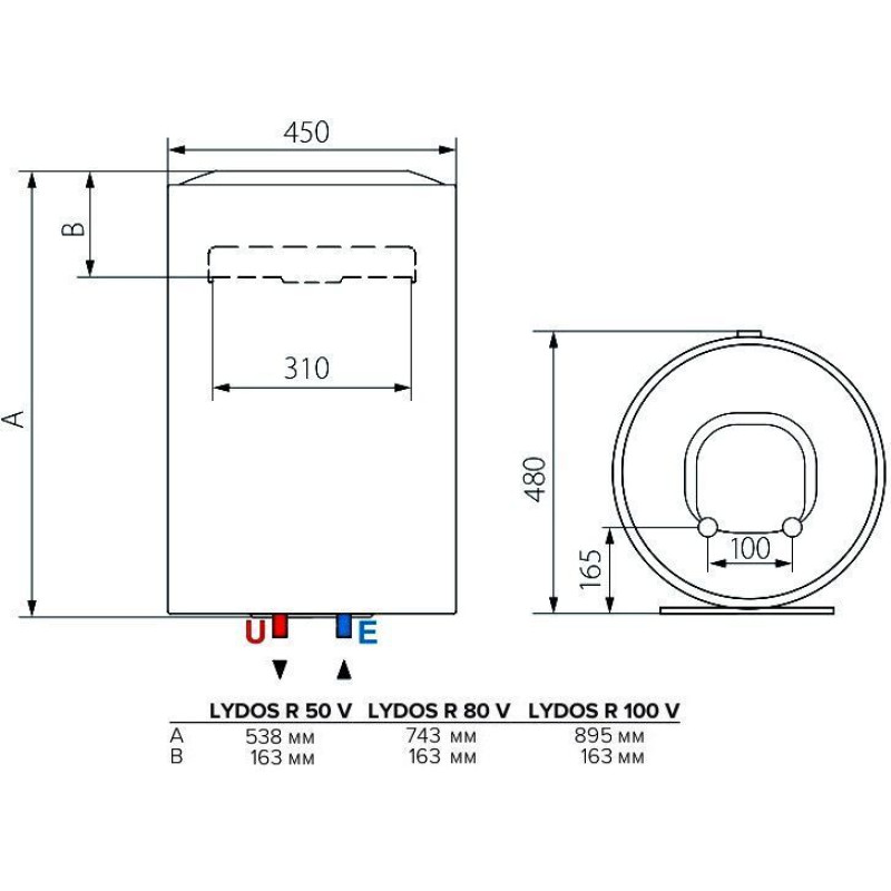 Бойлер Ariston LYDOS R 100 V
