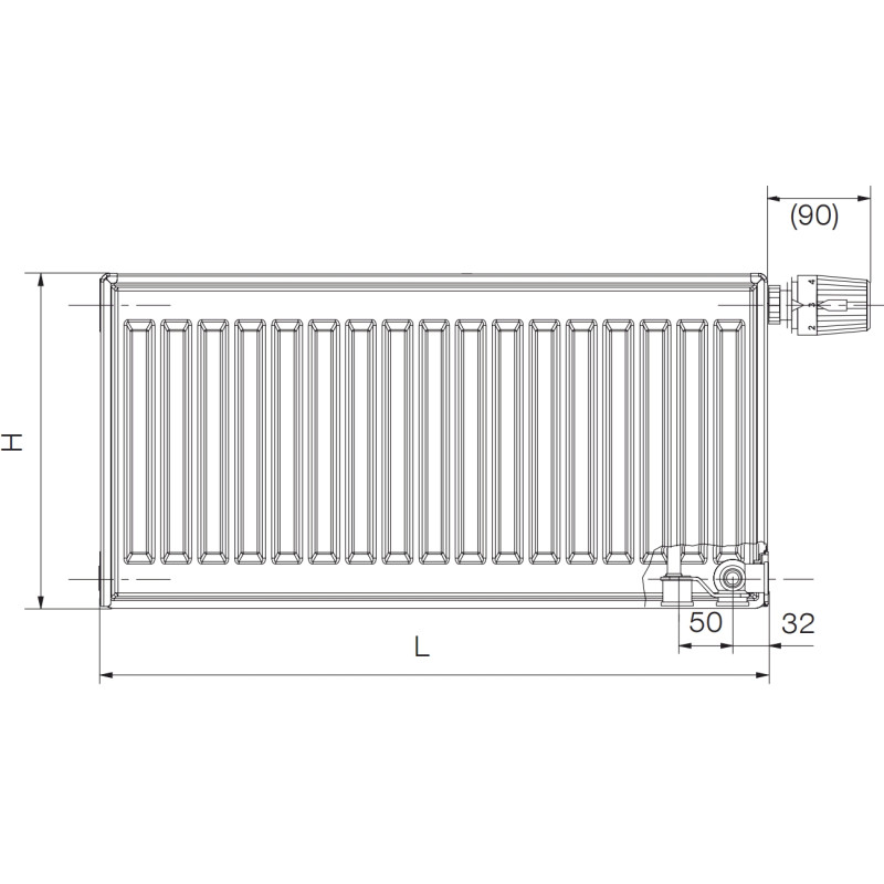 Радіатор сталевий Korado 33 VK 400x1400